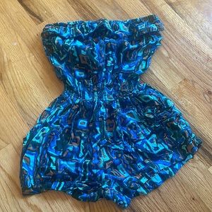 Tribal blue summer romper
